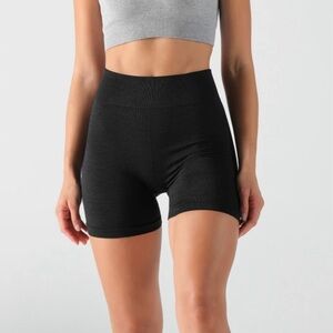 Prozis High Waist Black Athletic Workout Shorts Size Medium